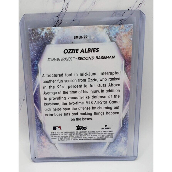 2023 Topps Series 1 Stars Of MLB #SMLB-28 Ozzie Albies Atlanta Braves - Picture 2 of 4